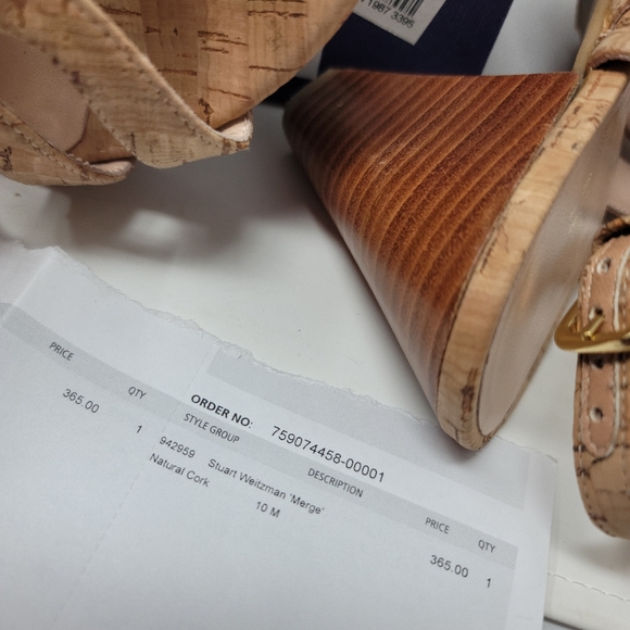 Stuart Weitzman Cork Heels 10 - Picture 6 of 7